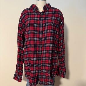 Croft and Barrow Red Plaid Flannel Shirt